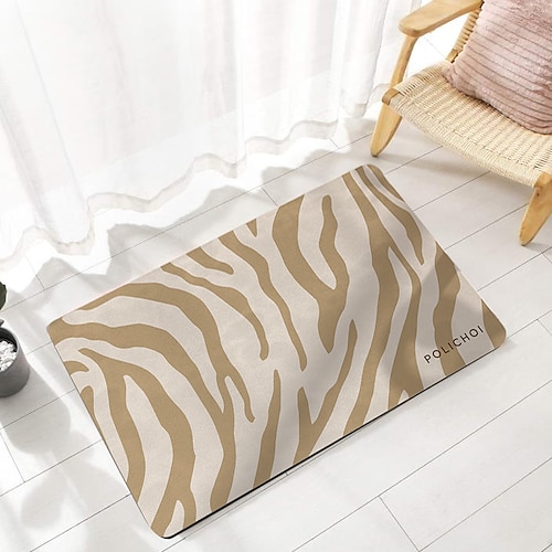 

Zebra Pattern Floor Mat Non-Slip Oil Proof Rug Indoor Outdoor Mat Bedroom Decor Bathroom Mat Entrance Rug Door Mat