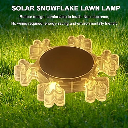 

Lampe solaire flocon de neige, lampe d'extérieur, lampe décorative de noël, aménagement de pelouse de jardin, lampe enterrée étanche pour la maison