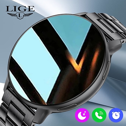 

LIGE BW0608 Reloj inteligente 1.39 pulgada Smartwatch Reloj elegante Bluetooth Podómetro Recordatorio de Llamadas Seguimiento del Sueño Compatible con Android iOS Mujer Hombre Recordatorio de