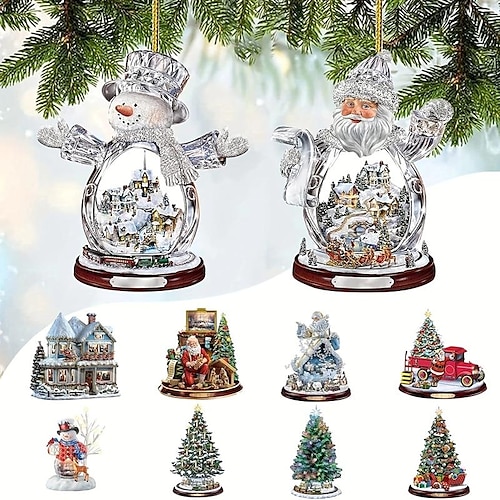 

подвеска на елку, Санта-Клаус, подвесные поделки, праздничные украшения, праздничные подарки, автомобильная подвеска, украшение для дома