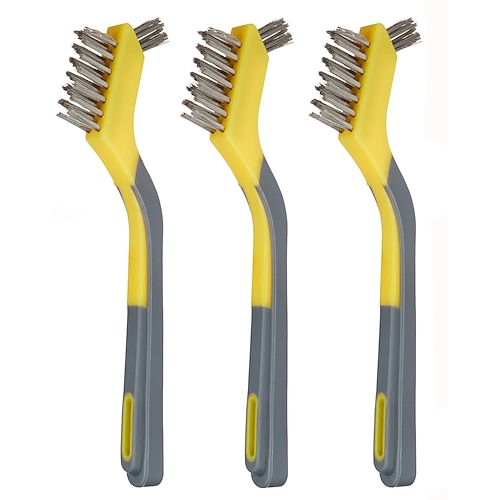 

petit jeu de brosses métalliques, brosses métalliques pour nettoyer l'élimination de la rouille, 3 types de brosses en acier inoxydable pour le nettoyage, brosse métallique en laiton et brosses en