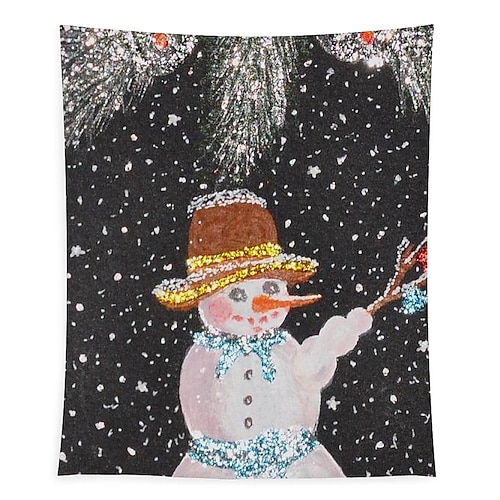 

Weihnachten Schneemann hängende Wandteppich Kunst große Wandteppich Wanddekor Foto Hintergrund Decke Vorhang Zuhause Schlafzimmer Wohnzimmer Dekoration