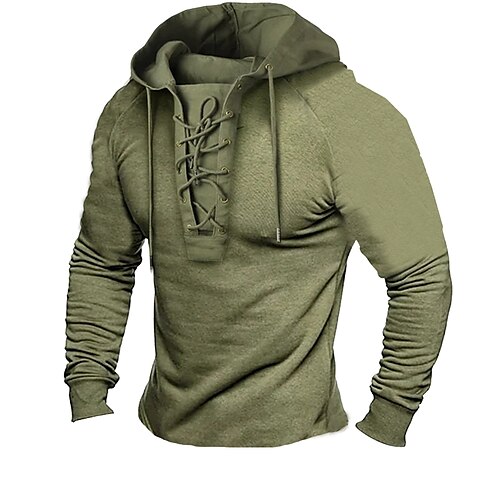 

Hombre Sudadera Sudadera táctica con capucha Verde Ejército Con Capucha Plano Acordonado Retazos Deporte Diario Festivos Ropa de calle Fresco Casual Primavera Otoño Ropa Sudaderas con capucha