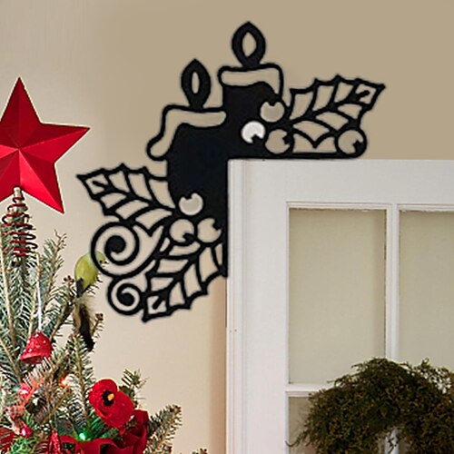 

Decoração de sinal de canto de porta de natal, decorações engraçadas de moldura de porta de papai noel Moldura de porta engraçada Sinal de porta de natal para sala de estar, quarto, escritório,