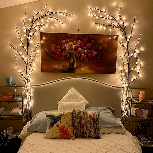 

Bendable Christmas Willow Vine Lights 8 Modes for Home Decor 144 LEDs for Christmas Party Holiday Decor Branch Rattan Lamp Festival Wedding Decoration