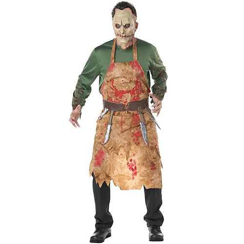 

Halloween Zombie Cosplay Kostüm Halloween-Kleid Erwachsene Herren Cosplay Halloween Karnival Leistung Party / Abend Halloween Karneval Maskerade Einfache Halloween-Kostüme