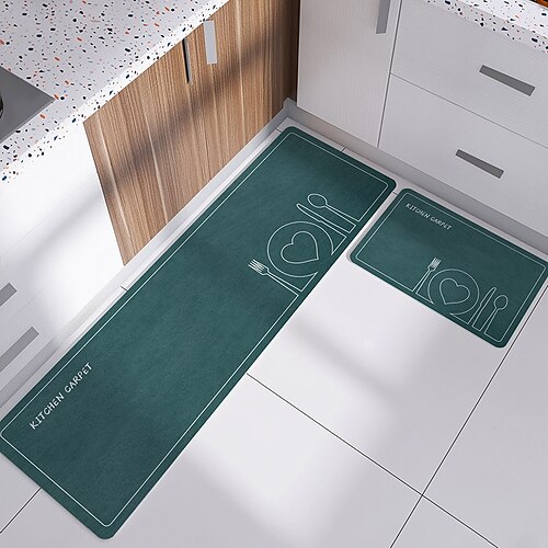 

Tapis de cuisine en boue de diatomée, tapis de porte rectangulaire domestique, tapis de sol de cuisine antidérapant absorbant l'eau et l'huile