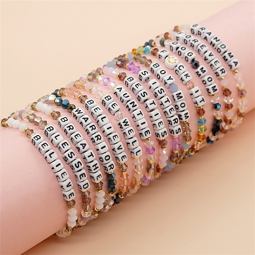 

Mulheres Moda Ao ar livre Letra Bracelete