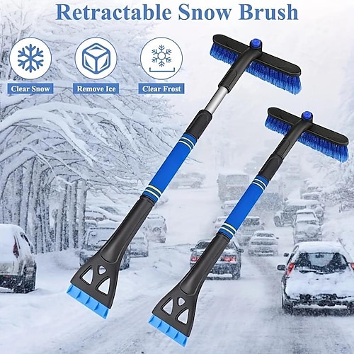 Snow Removal Tools, Ice Scrapers for Car Windshield with Snow Brush,  Extendable Car Ice Scraper with Ergonomic Foam Grip Handle, Retractable  Snow Shovel 2023 - US $15.99