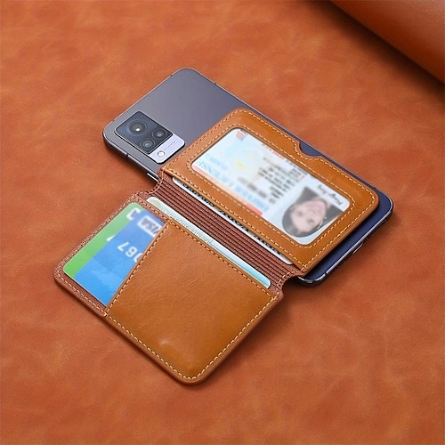 

porte-carte universel pour téléphone portable avec autocollant adhésif de 118,11 pouces au dos, brosse antivol rfid, porte-carte multifonctionnel, porte-carte