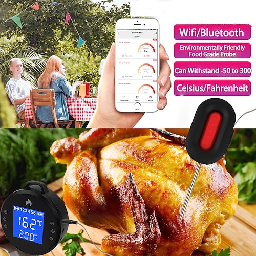 

Termômetro digital sem fio bluetooth para churrasco, termômetro de carne para churrasco, cozinha doméstica, forno de comida