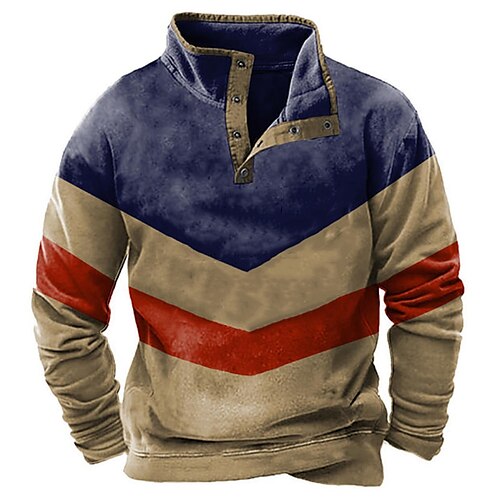 

Herren Sweatshirt Pullover Braun Stehkragen Farbblock Sport Natur Täglich Festtage Strassenmode Basic Brautkleider schlicht Frühling Herbst Bekleidung Kapuzenpullover Sweatshirts