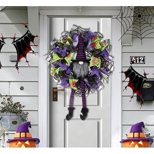 

Halloween Wreath Door Hanging Home Decoration Hanging Decorations Ghost Festival Horror Party Hanging Decorations