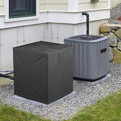 

Air Conditioner Cover for Outside Unit, Waterproof Dustproof Windproof AC Covers with Storage Bag, for Winter Exterior Durable Waterproof Windproof Snowproof Cover