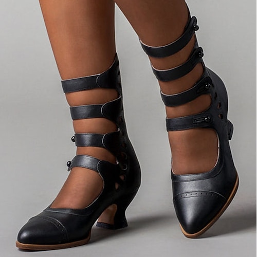 

Mulheres Sandálias Botas Bullock Shoes Tamanhos Grandes Sandálias Botas Botas de Verão Ao ar livre Diário Botas da panturrilha Inverno Salto Sabrina Dedo Apontado Vintage Elegante Casual Caminhada