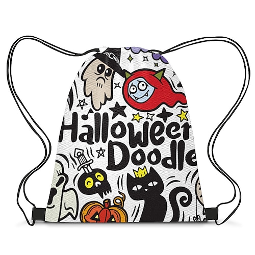 

Bolsa de regalo de Halloween, nueva corbata con cordón, bolsa de embalaje de fruta, bolsa de dulces de fiesta, bolsa deportiva de dibujos animados