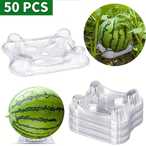 

50pcs Plastic Melon Holds - Transparent Support Frame - Keep Watermelon Away From The Ground Prevent Decay - Up to 20 Pounds