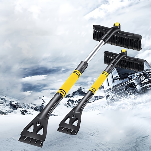 

Ice Scraper Snow Brush, Easy To Assemble Winter Snow Brush With Extendable Handle For Car Windshield