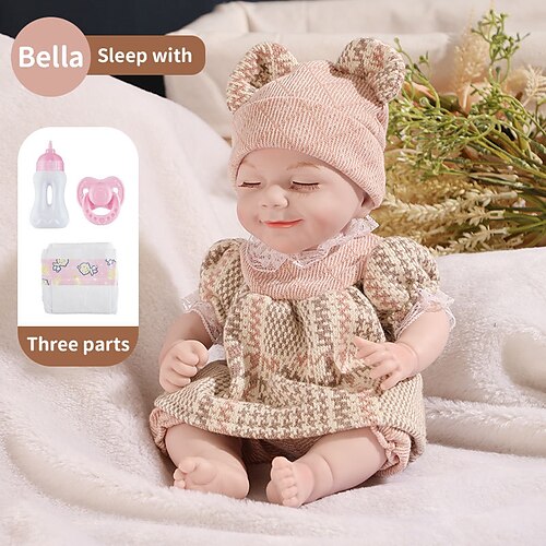 

13(Approx.33cm) Doll Reborn Baby Doll lifelike Cute Non Toxic Creative Vinyl with Clothes and Accessories for Girls' Birthday and Festival Gifts