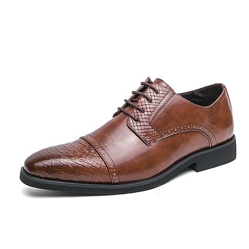 

Homme Oxfords Chaussures habillées Mocassins en cuir Entreprise Mariage Soirée Evénement Polyuréthane Confortable Noir Blanche Marron Printemps Automne Hiver