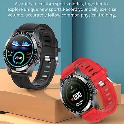 

hw36 montre intelligente 1,28 pouces smartwatch fitness montre de course bluetooth ecg ppg podomètre rappel d'appel compatible avec android ios femmes hommes longue veille appels mains libres