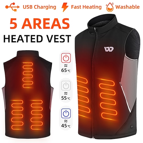 

Gilet chauffant usb pour hommes et femmes, veste d'hiver sans manches, chauffage électrique, chaleur extérieure, cyclisme, chasse, vêtements de camping