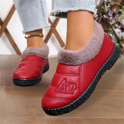 

Damen Stiefel Schneestiefel Übergrössen Täglich Innenfutter aus Fleece Stiefeletten Stiefeletten Winter Funkelnder Glitzer Stickerei Flacher Absatz Runde Zehe Plüsch Brautkleider schlicht Komfort