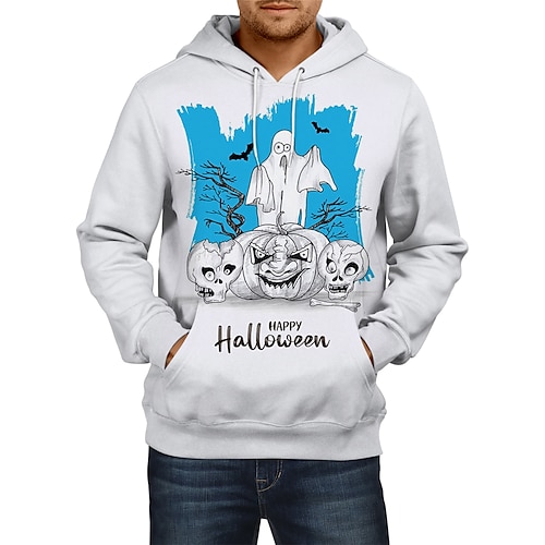 

Víspera de Todos los Santos Calabaza Sudadera Estampado Bolsillo delantero Gráfico Sudadera Para Hombre Mujer Unisexo Adulto Impresión 3D 100% Poliéster Casual Diario