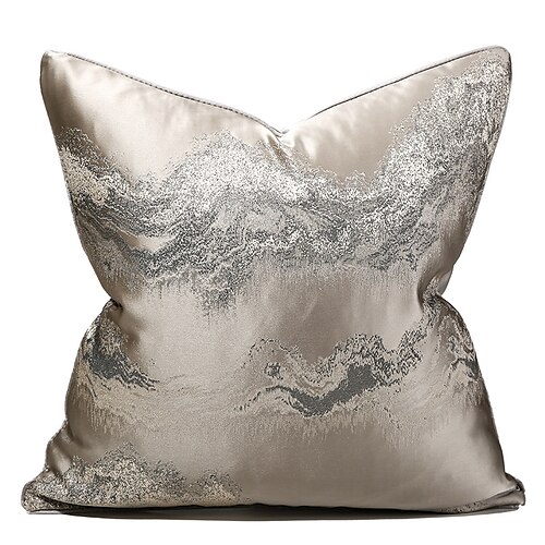 

Nueva almohada china ligera de lujo, almohada retro, cojín paisajístico de serie gris, sofá para sala de estar