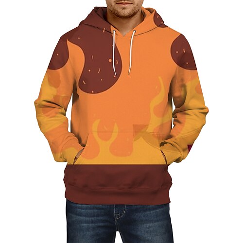 

Halloween Pumpkin Hoodie Print Front Pocket Graphic Hoodie For Men's Women's Unisex Adults' 3D Print 100% Polyester Casual Daily