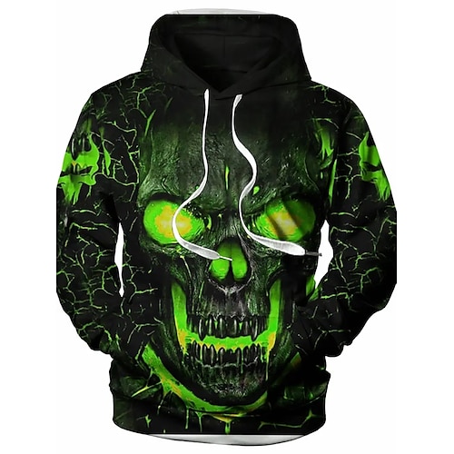 

Calavera Sudadera Dibujos Manga Anime Bolsillo delantero Gráfico Sudadera Para Hombre Mujer Unisexo Adulto Impresión 3D 100% Poliéster Casual Diario