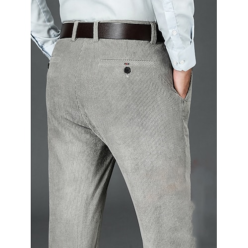 

Herren Anzughosen Cordhose Winterhose Hose Hosen Anzughose Tasche Glatt Komfort Atmungsaktiv Outdoor Täglich Ausgehen Modisch Brautkleider schlicht Schwarz Khaki