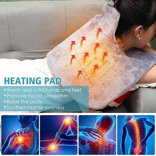 

Cobertor elétrico almofada de aquecimento para costas e pescoço inverno manter aquecido ombros pernas músculos alívio da dor colete tapete lavável à máquina