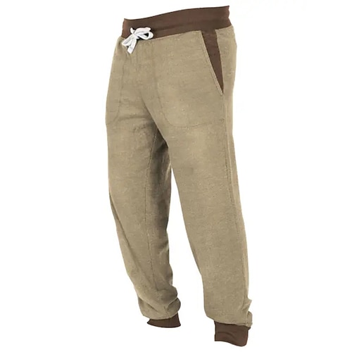 

Herren Jogginghose Trainingshose Jogginghose Jogger Hose Hosen Tasche Kordelzug Elastische Taille Glatt Komfort Atmungsaktiv Outdoor Täglich Ausgehen 100% Baumwolle Modisch Brautkleider schlicht Khaki