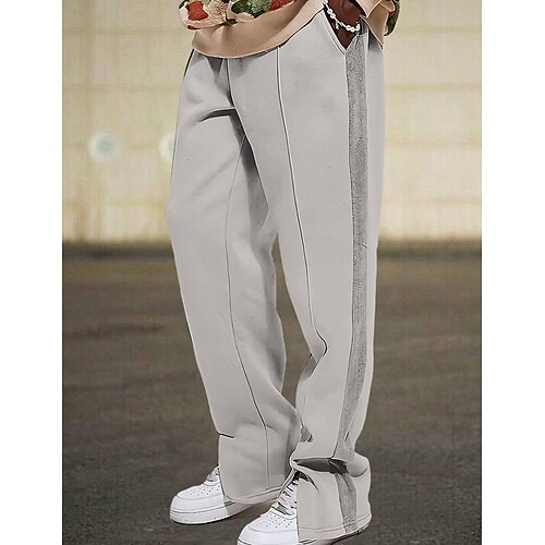 

Homme Joggings Pantalon Jogger Pantalon Pantalon de survêtement à jambe droite Patchwork Cordon Taille elastique Bloc de couleur Confort Respirable Casual du quotidien Vacances Sportif Mode bleu