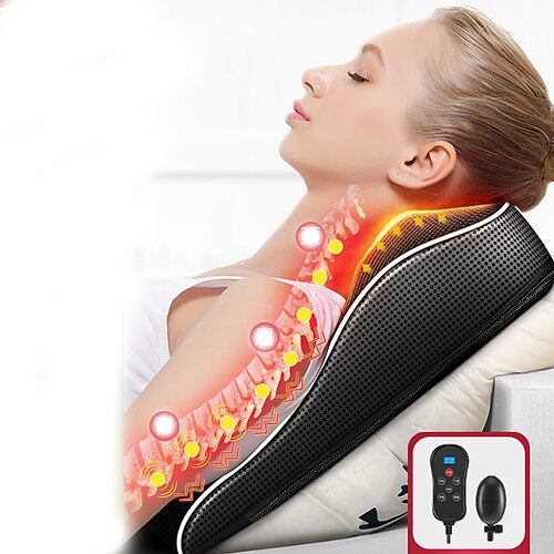 Masajeador Corporal Eléctrico Tracción Cervical Cabeza Almohada Trasera  Coche