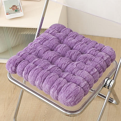 

Coussin de siège carré, coussins de chaise super doux pour canapé, tabouret, chaise, housse de tapis de chaise antidérapante avec attaches pour la maison, le bureau, l'extérieur