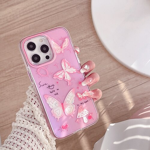 

téléphone Coque Pour iPhone 15 Pro Max Plus iPhone 14 13 12 Pro Max Plus iPhone 11 Coque Arriere Antichoc Papillon TPU PC