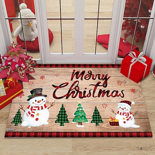 

Christmas Doormat Non-Slip Oil Proof Rug Indoor Outdoor Mat Bedroom Decor Bathroom Mat Entrance Rug Door Mat