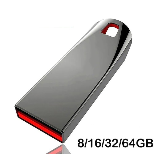 

USB Flash Drives 8GB 16GB 32GB 64GB Mini Metal Real Capacity Memory Stick Black Pen Drive Creative Business Gift Silver Storage U Disk