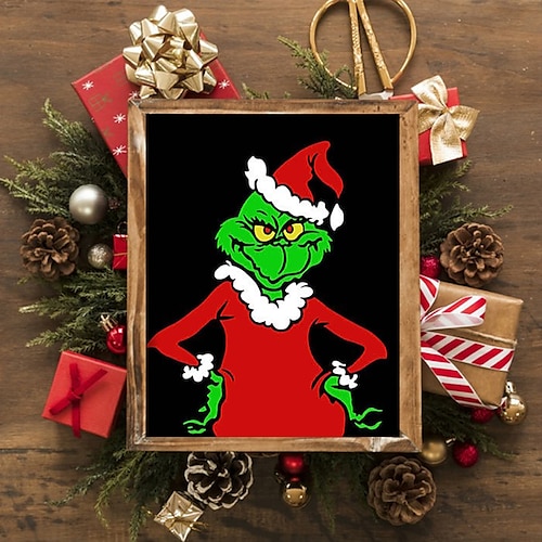 

Natal grinch arte da parede impressões em tela e cartazes fotos pintura decorativa em tecido para sala de estar fotos sem moldura