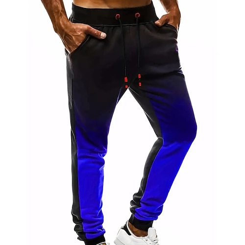 

Homme Joggings Pantalon Jogging Pantalon Poche Cordon Taille elastique Plein Confort Respirable Extérieur du quotidien Sortie 100% Coton Mode Décontractées Bleu Vert