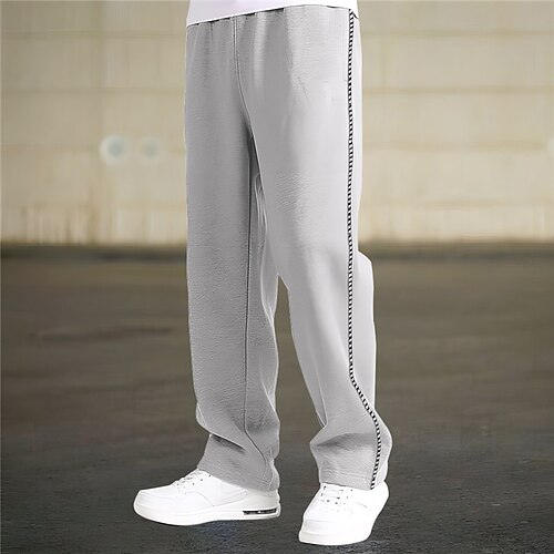 

Hombre Pantalones de Deporte Persona que practica jogging Pantalones Pantalones deportivos de pierna recta Correa Cintura elástica Pierna recta Plano Comodidad Transpirable Casual Diario Festivos