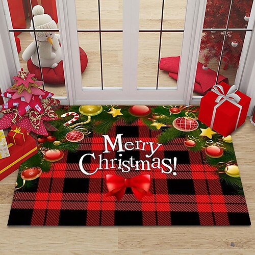 

Christmas Doormat Non-Slip Oil Proof Rug Indoor Outdoor Mat Bedroom Decor Bathroom Mat Entrance Rug Door Mat