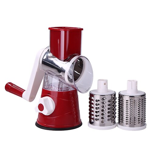 Ourokhome Manual Rotary Cheese Grater, Kitchen Speed Round Tumbling Box  Shredder Drum Vegetable Slicer Nuts Grinder for Veggie, Potato, Cucumber,  Carrot, Chocolate for Pizza, Hashbrowns, Salad (Red) - Yahoo Shopping