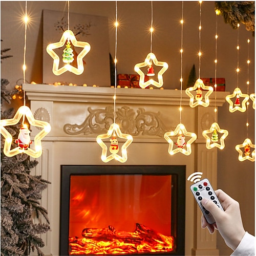 1pc Christmas Decoration Usb Led Light String With Remote Control For Christmas  Tree, Window, Curtain, Room, Showcase Decoration