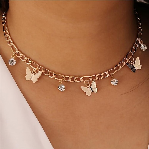 

Femme Colliers Mode Extérieur Papillon Collier