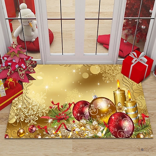 

Christmas Santa Claus Floor Mat Home Living Room Bedroom Entrance Door Mat Porch Mattress Bathroom