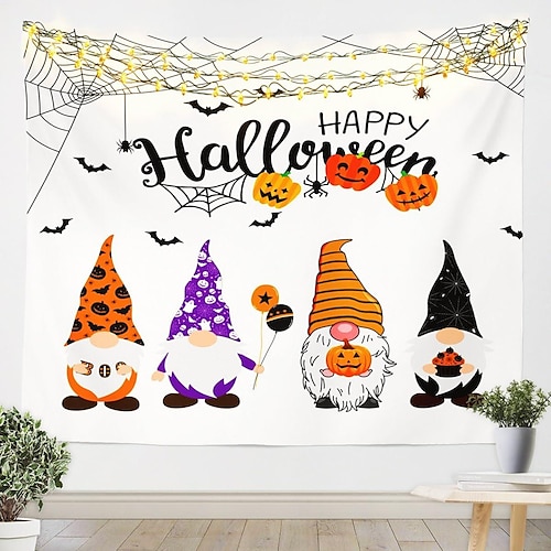 

Halloween rosa Zwerg hängender Wandteppich Wandkunst großer Wandteppich Wanddekor Fotografie Hintergrund Decke Vorhang Zuhause Schlafzimmer Wohnzimmer Dekoration