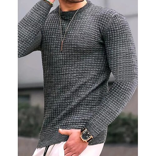 

Homme Sweat shirt Noir Blanche Vert Véronèse Kaki Gris foncé Col Ras du Cou Plein Sport Loisir du quotidien Vacances Vêtement de rue basique Décontractées Printemps Automne Vêtement Tenue Pulls